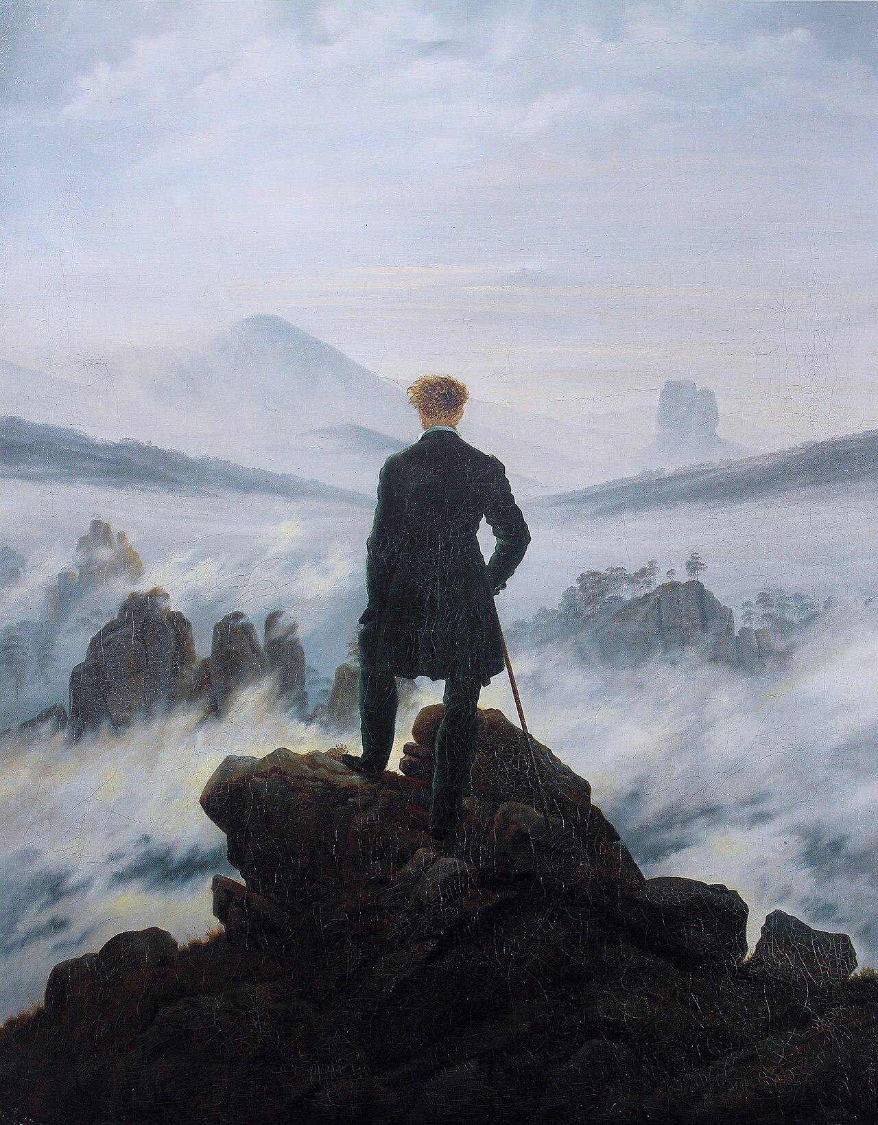 Wanderer above the Sea of Fog — Caspar David Friedrich, original artwork; not a product photo