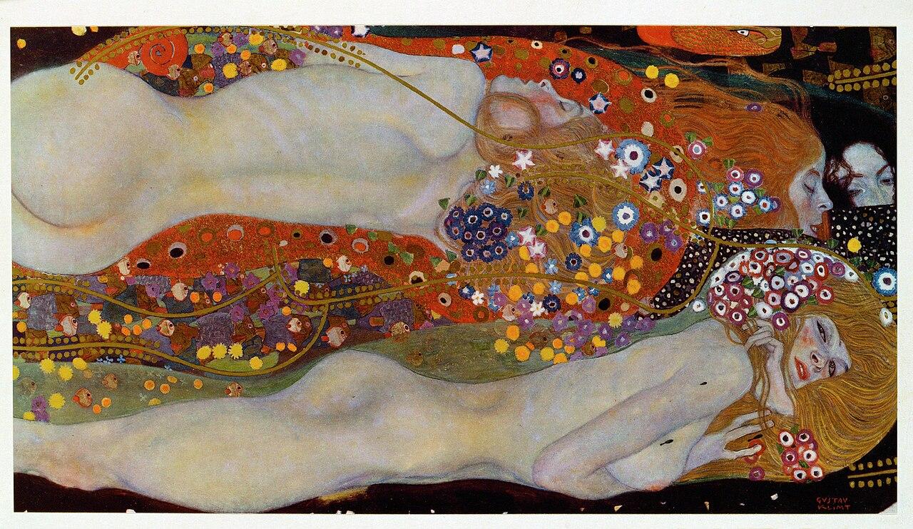 Water Serpents II — Gustav Klimt, original artwork; not a product photo