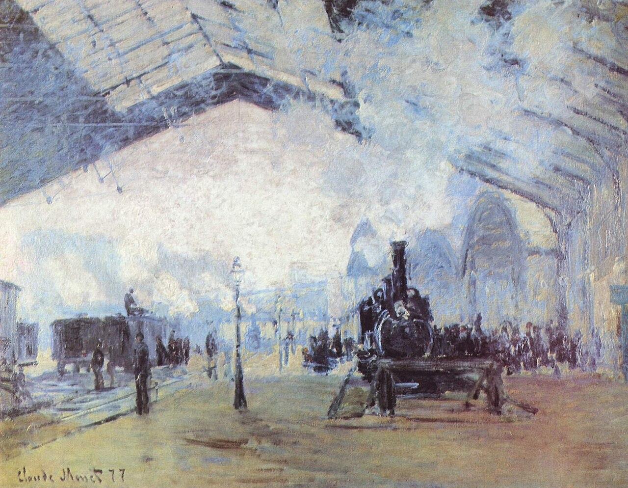 Arrival of the Normandy Train, Gare Saint-Lazare — Claude Monet, original artwork; not a product photo