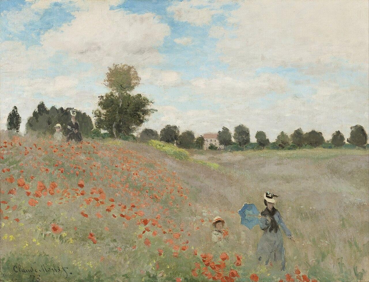 Poppy Field — Claude Monet, original artwork; not a product photo