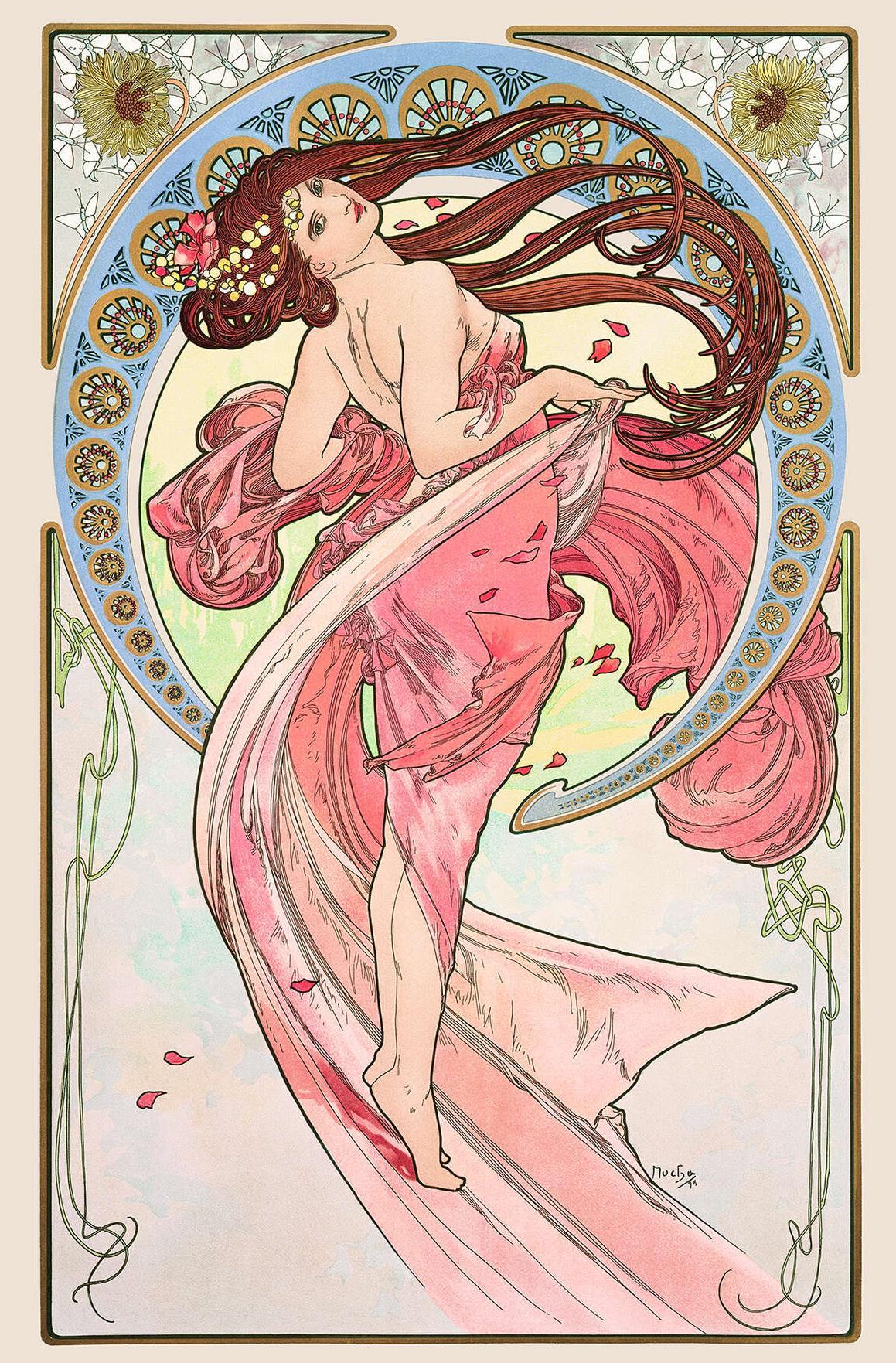 Dance — Alphonse Mucha, original artwork; not a product photo