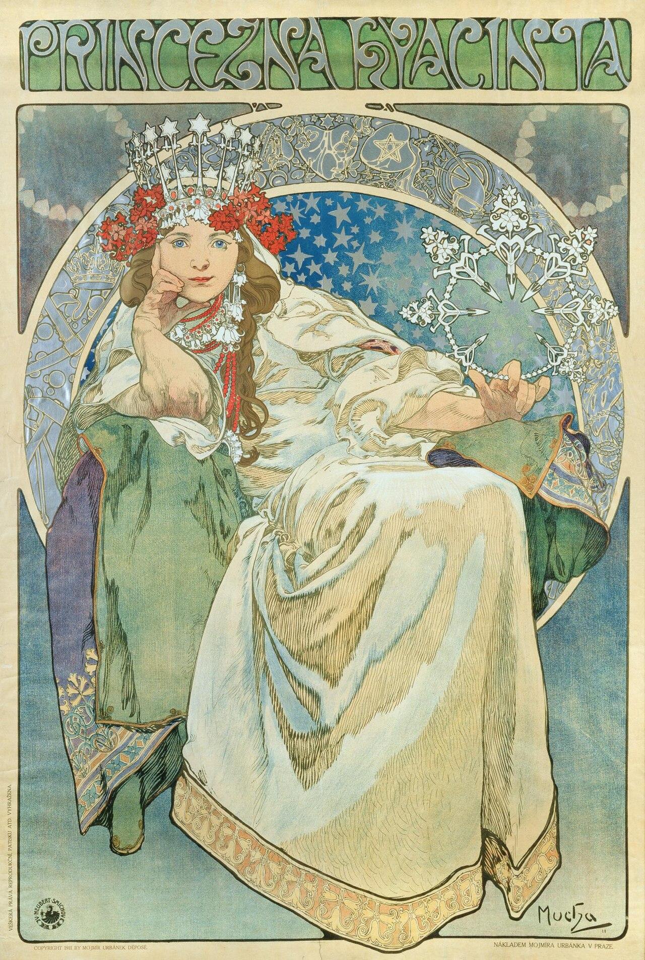 Princess Hyacinth — Alphonse Mucha, original artwork; not a product photo