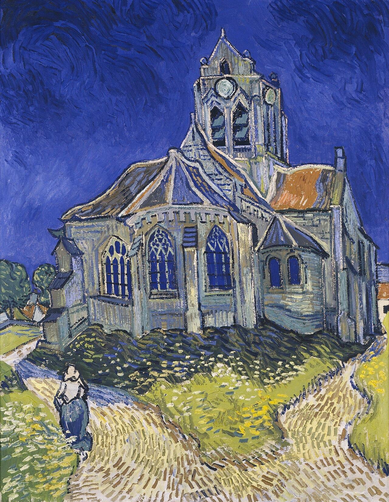 The Church at Auvers — Vincent van Gogh, original artwork; not a product photo
