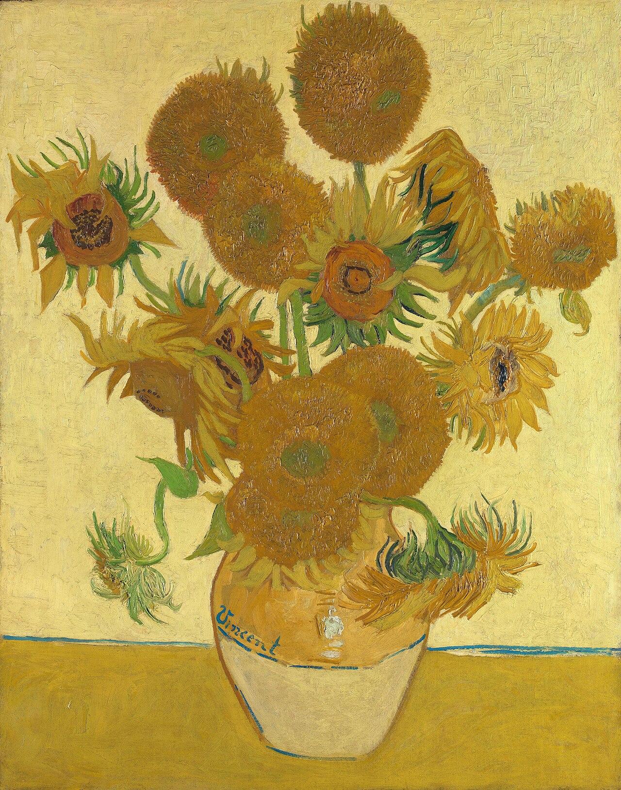 Sunflowers (London version) — Vincent van Gogh, original artwork; not a product photo