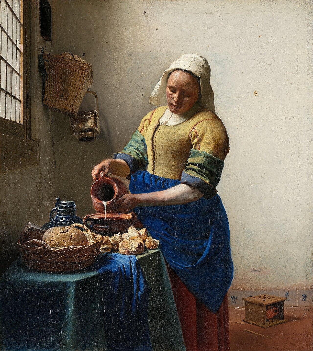The Milkmaid — Johannes Vermeer, original artwork; not a product photo