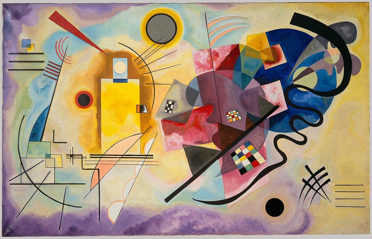 Amarillo-rojo-azul — Wassily Kandinsky, obra original; no foto del producto