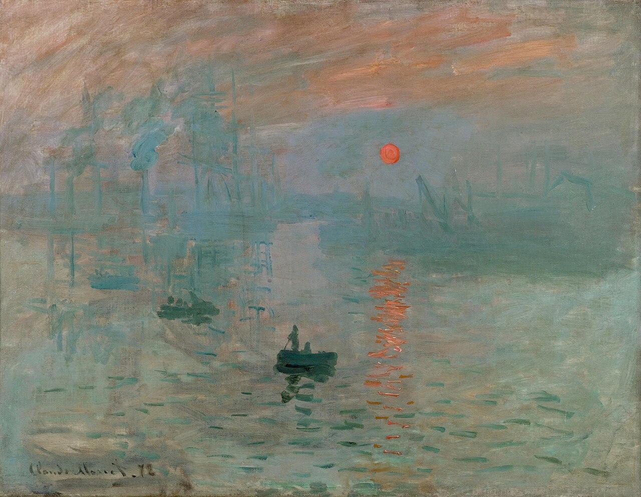 Impresión, sol naciente — Claude Monet, obra original; no foto del producto