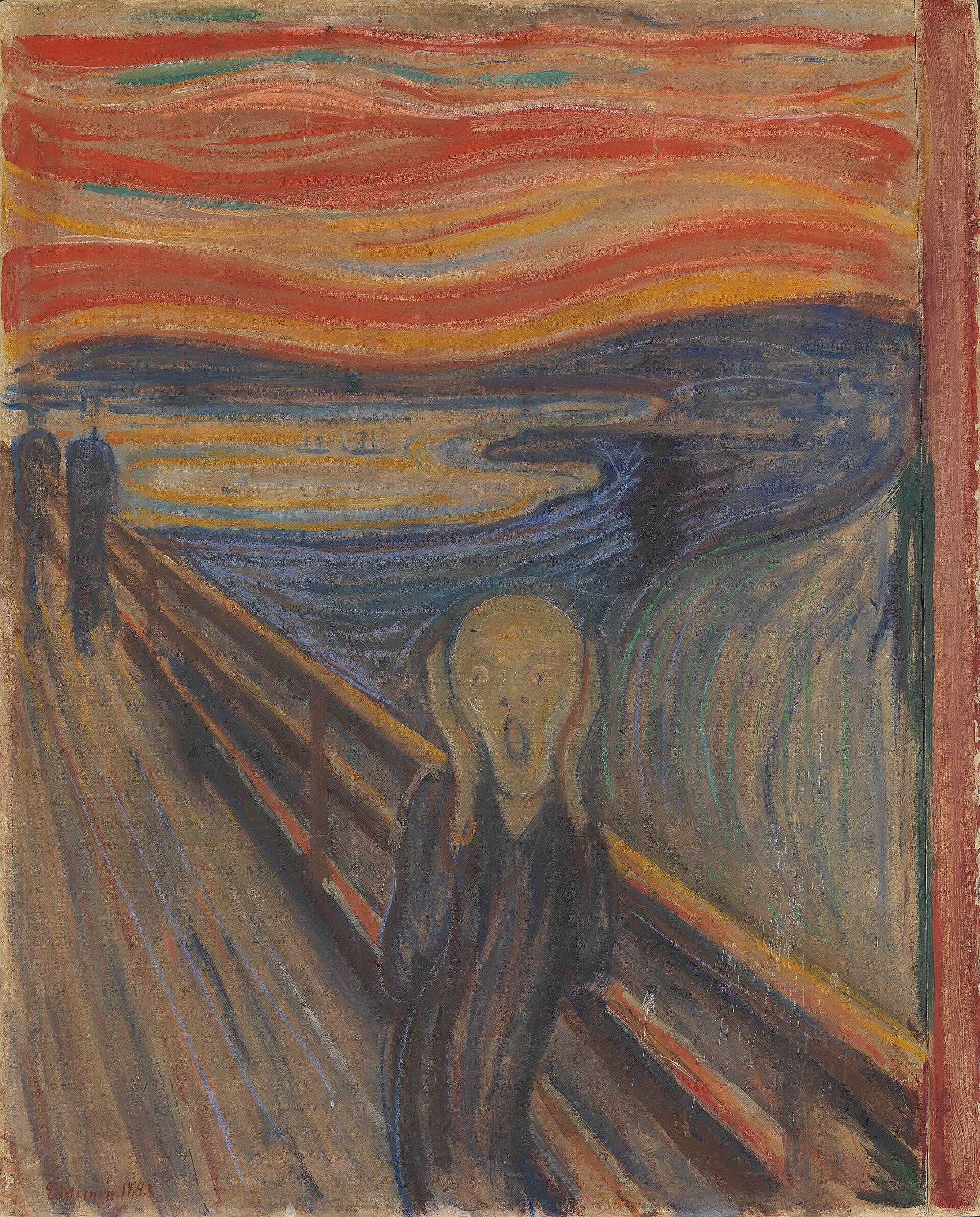 El grito — Edvard Munch, obra original; no foto del producto