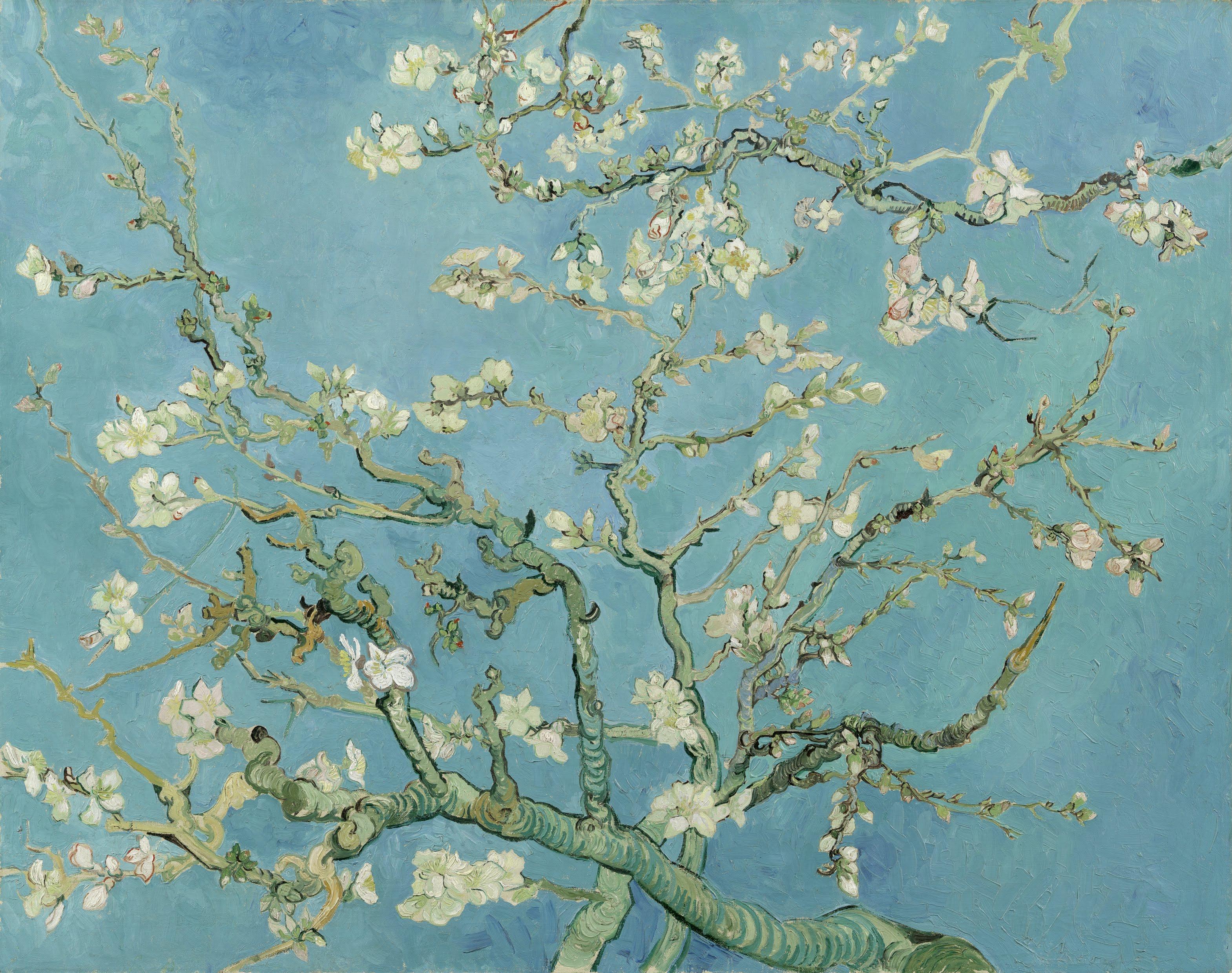 Almendro en flor — Vincent van Gogh, obra original; no foto del producto