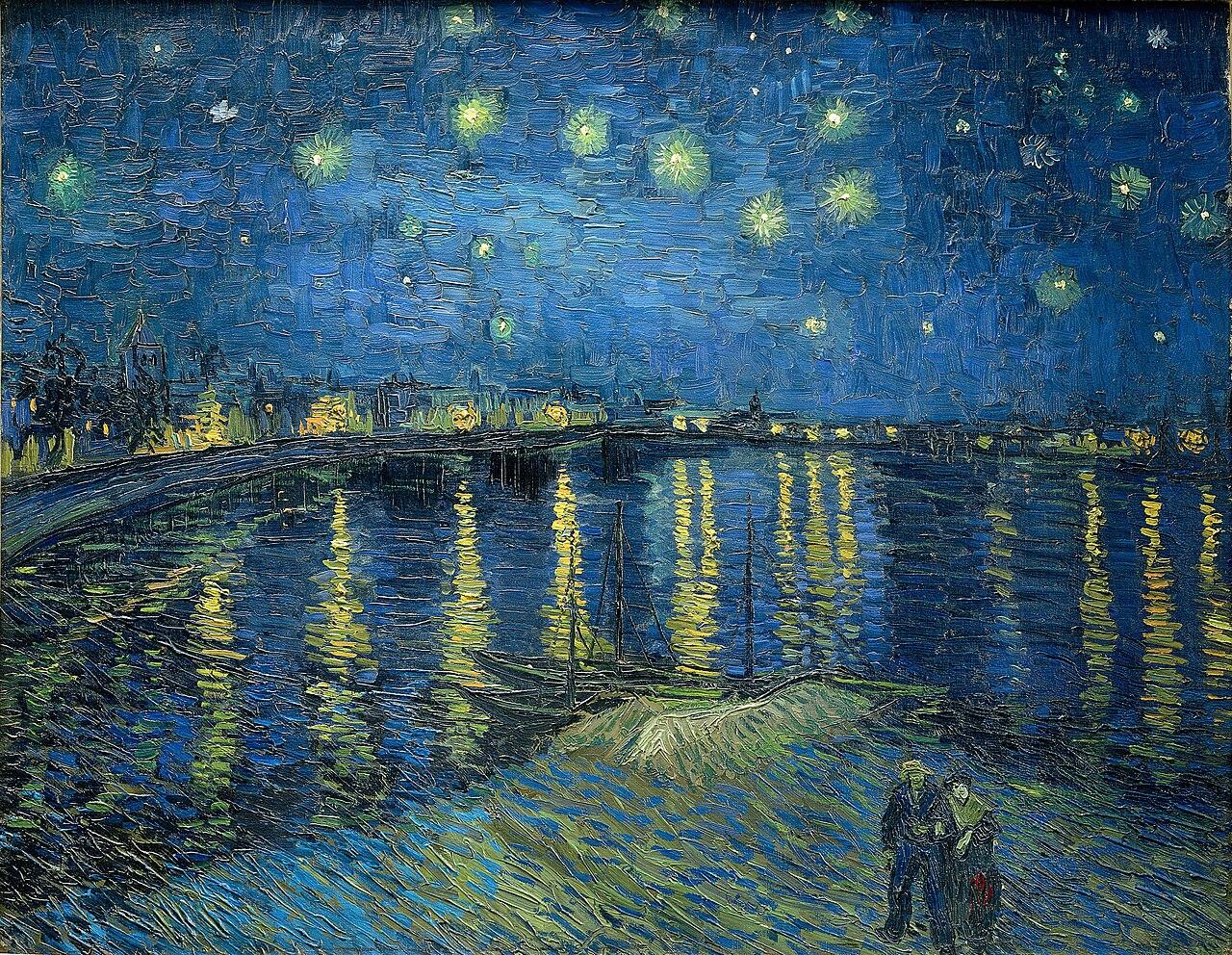 La noche estrellada sobre el Ródano — Vincent van Gogh, obra original; no foto del producto